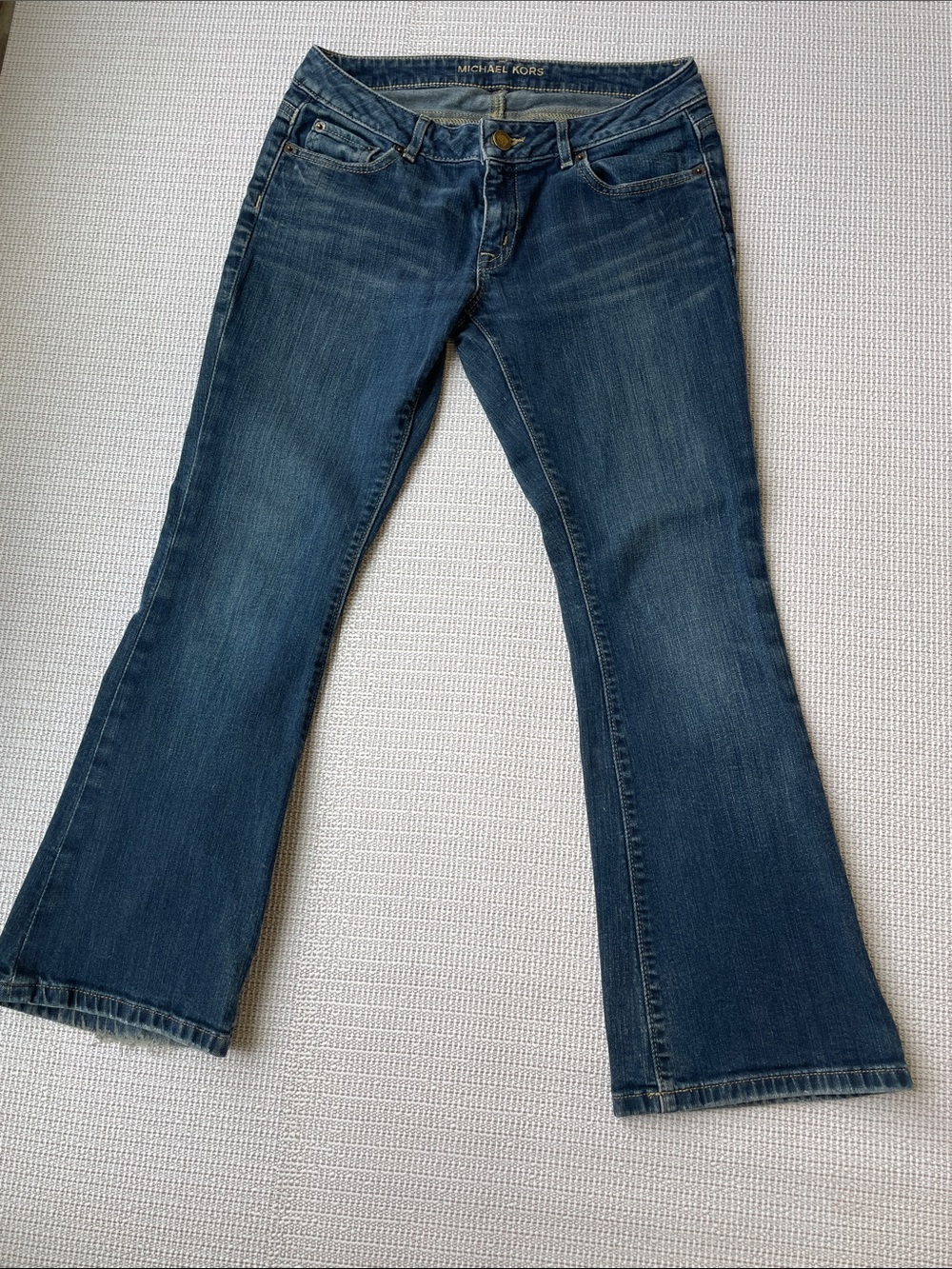 Michael Kors Women's Cropped Bootcut Blue Flared Jeans- SZ 2P-S